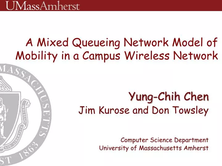 a mixed queueing network model of mobility in a campus wireless network