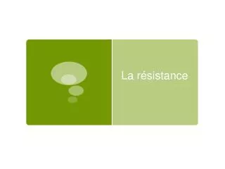 la r sistance