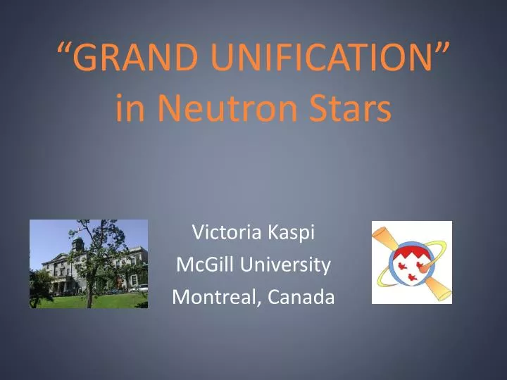 grand unification in neutron stars