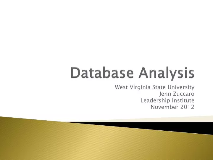 database analysis