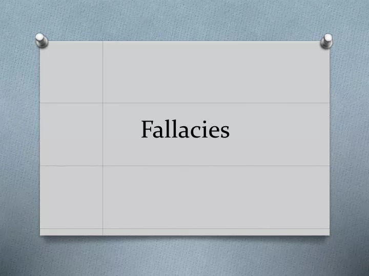 fallacies