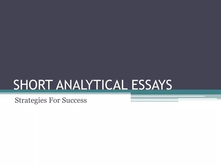 short analytical essays