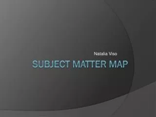 Subject matter map