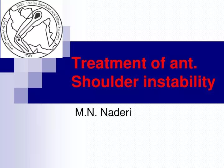 treatment of ant shoulder instability
