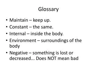 Glossary