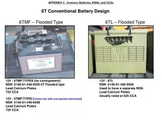 6T Conventional Battery Design
