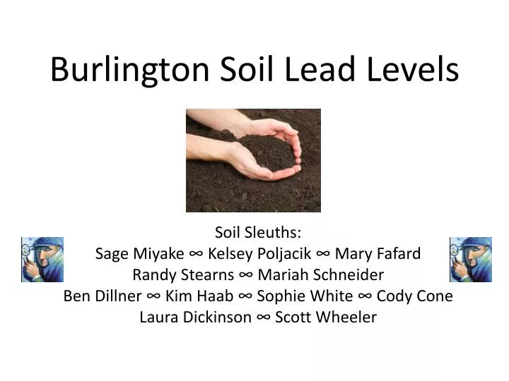 burlington soil lead levels