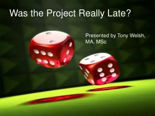 Was the Project Really Late?