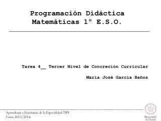 programaci n did ctica matem ticas 1 e s o