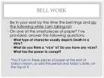 Bell Work - slide 1