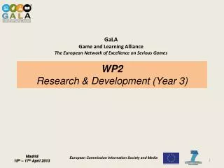 WP2 Research &amp; Development (Year 3 )