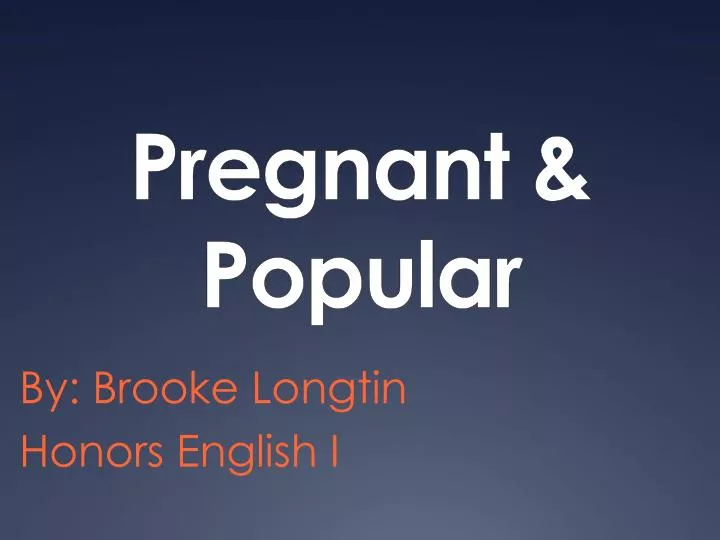 pregnant popular