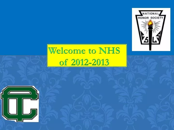 welcome to nhs of 2012 2013