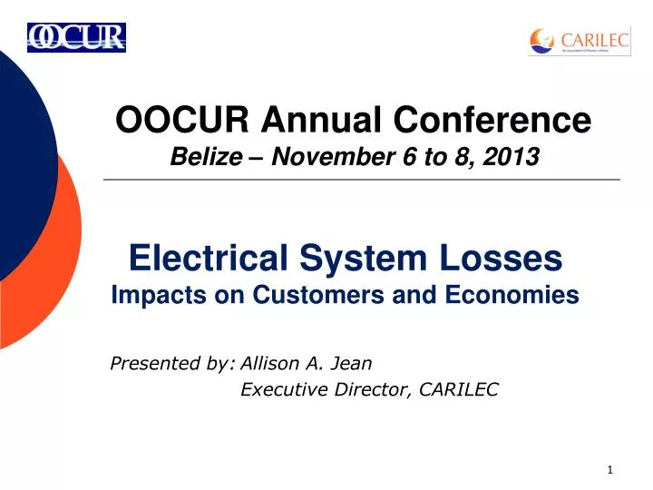 oocur annual conference belize november 6 to 8 2013