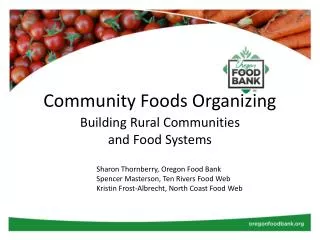 Community Foods Organizing