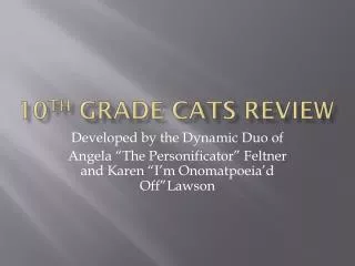 10 th Grade CATS Review