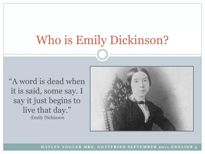 who is emily dickinson