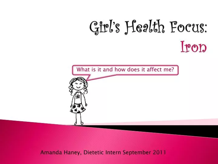 girl s health focus iron