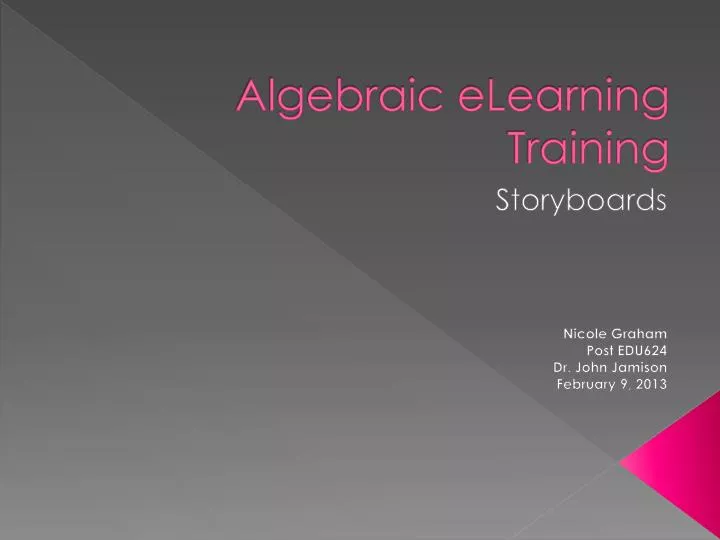 algebraic elearning training