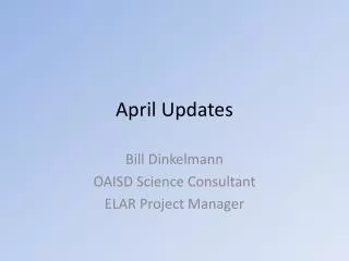 April Updates