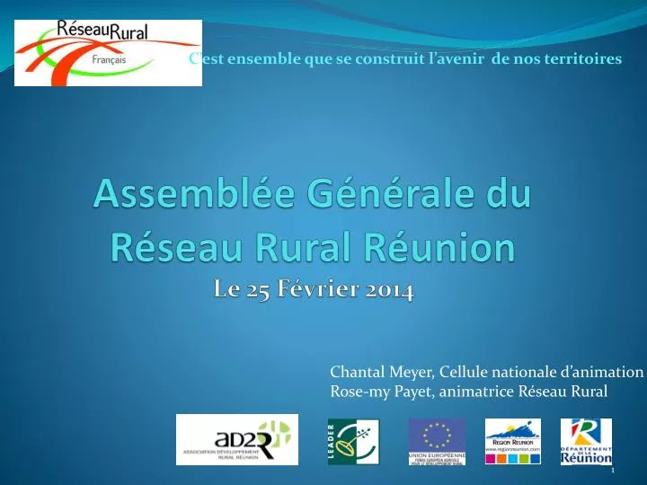 assembl e g n rale du r seau rural r union le 25 f vrier 2014