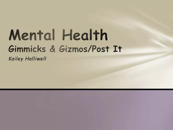 mental health gimmicks gizmos post it