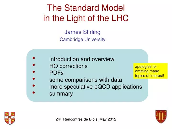 the standard model in the light of the lhc