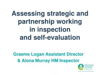Assessing strategic and partnership working in inspection and self-evaluation