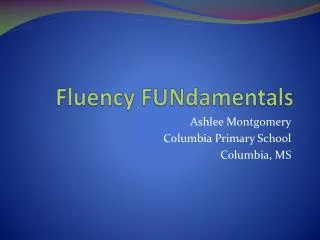 Fluency FUNdamentals