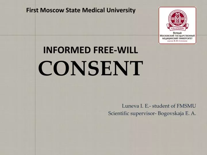 informed free will consent