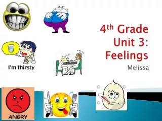 4 th Grade Unit 3: Feelings