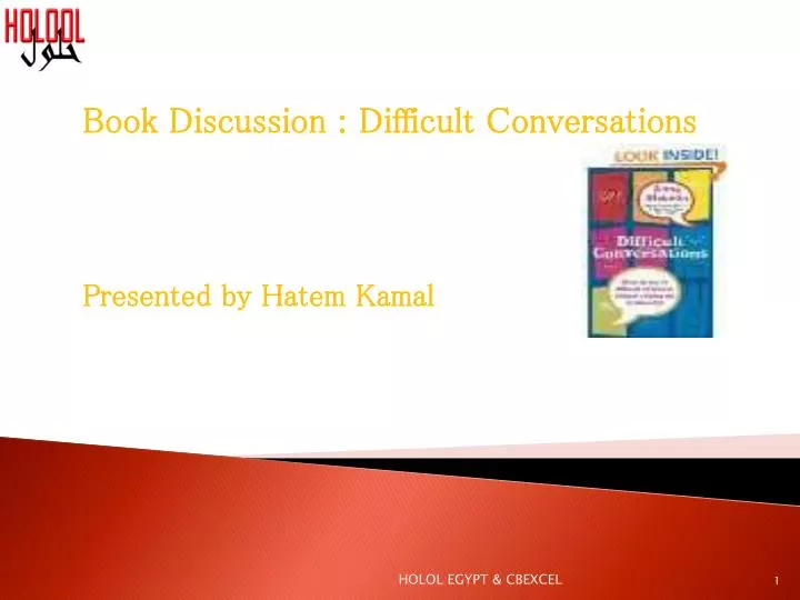 book discussion difficult conversations presented by hatem kamal