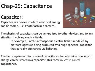 chap 25 capacitance