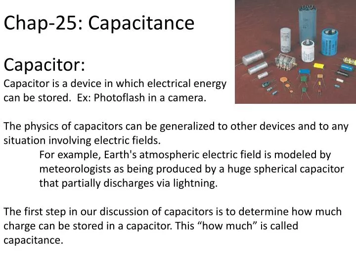 chap 25 capacitance