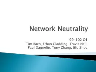 Network Neutrality