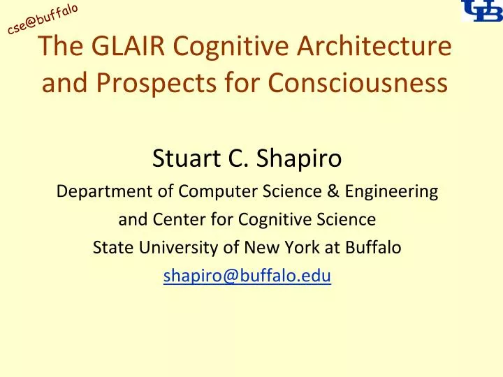 the glair cognitive architecture and prospects for consciousness
