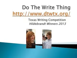 Do The Write Thing http://www.dtwtx.org/