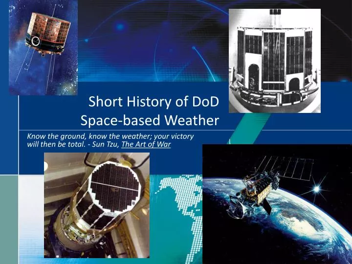 short history of dod space based weather