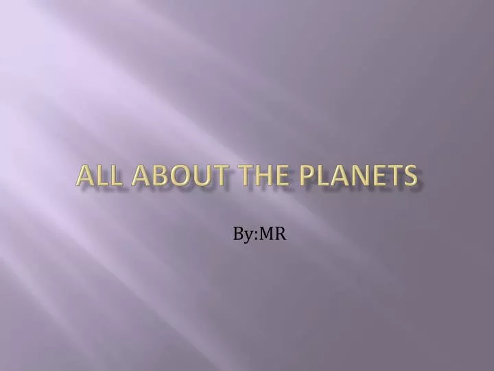 all about the planets