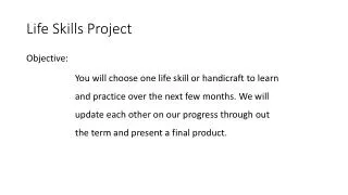 Life Skills Project