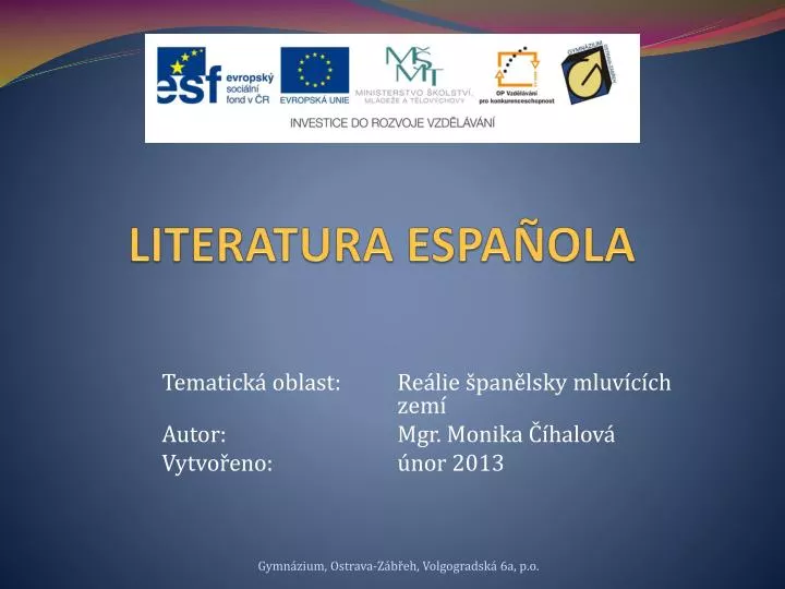 literatura espa ola