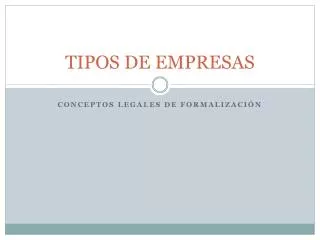 tipos de empresas