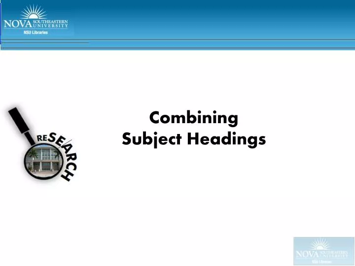 combining subject headings