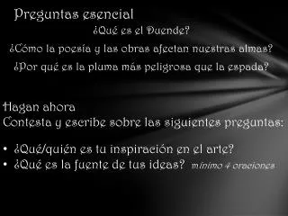 preguntas esencial