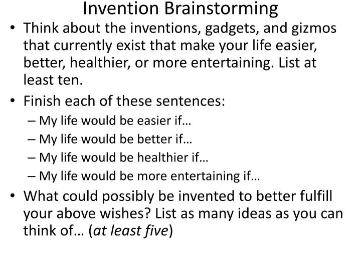 invention brainstorming