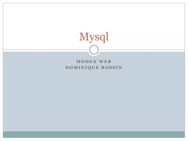 mysql