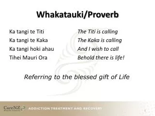Whakatauki/Proverb