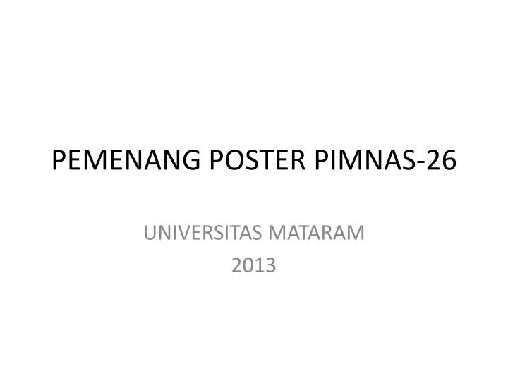 pemenang poster pimnas 26