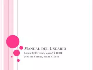 manual del usuario