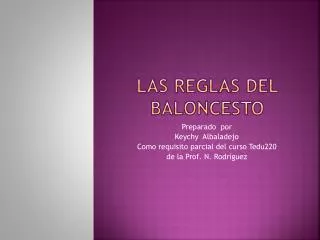 las reglas del baloncesto